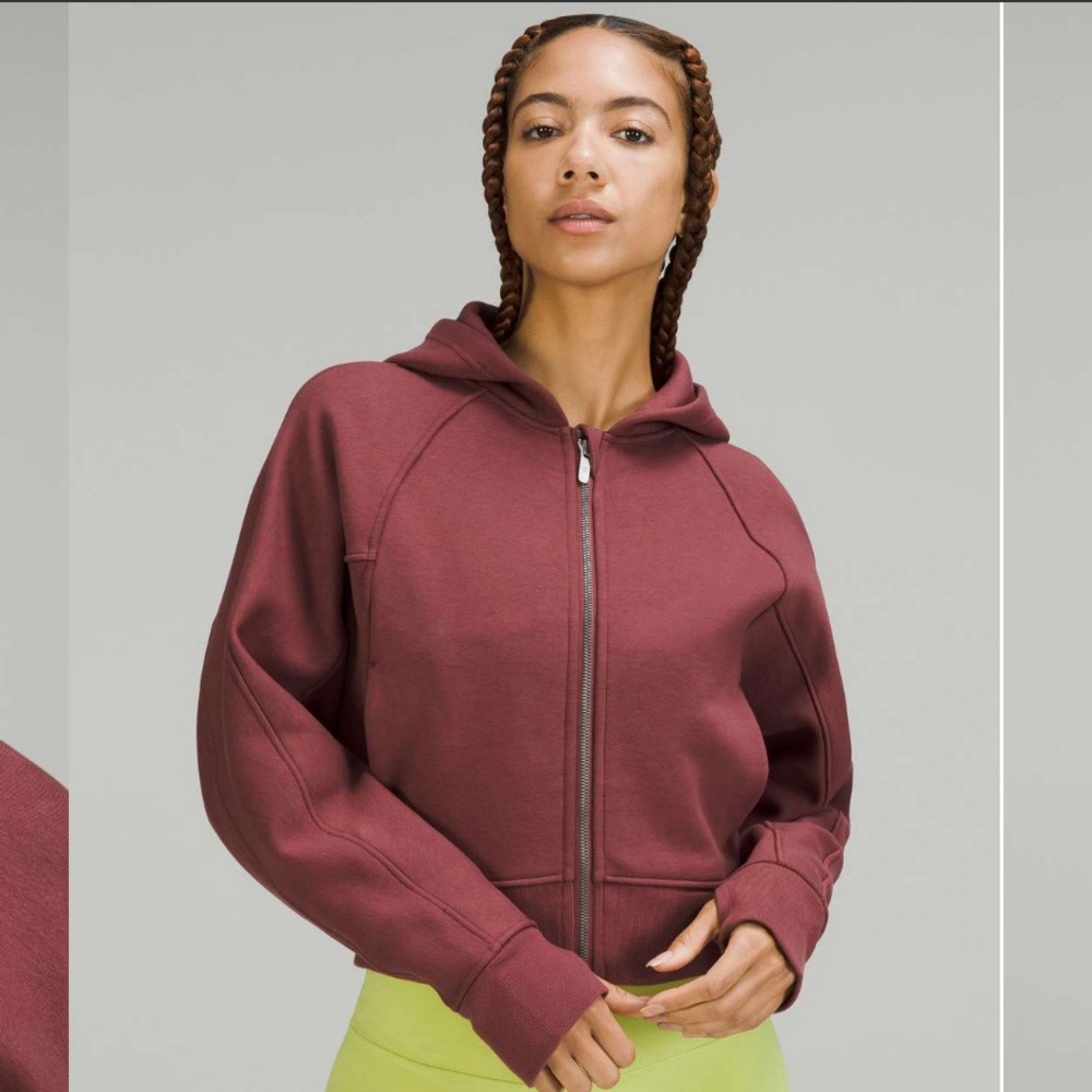 Lululemon Thick Fleece Zip Hoodie - Smokey Red